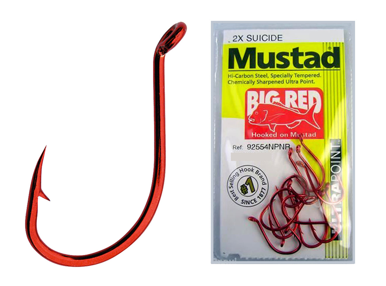 Mustad Big Red Suicide Hooks
