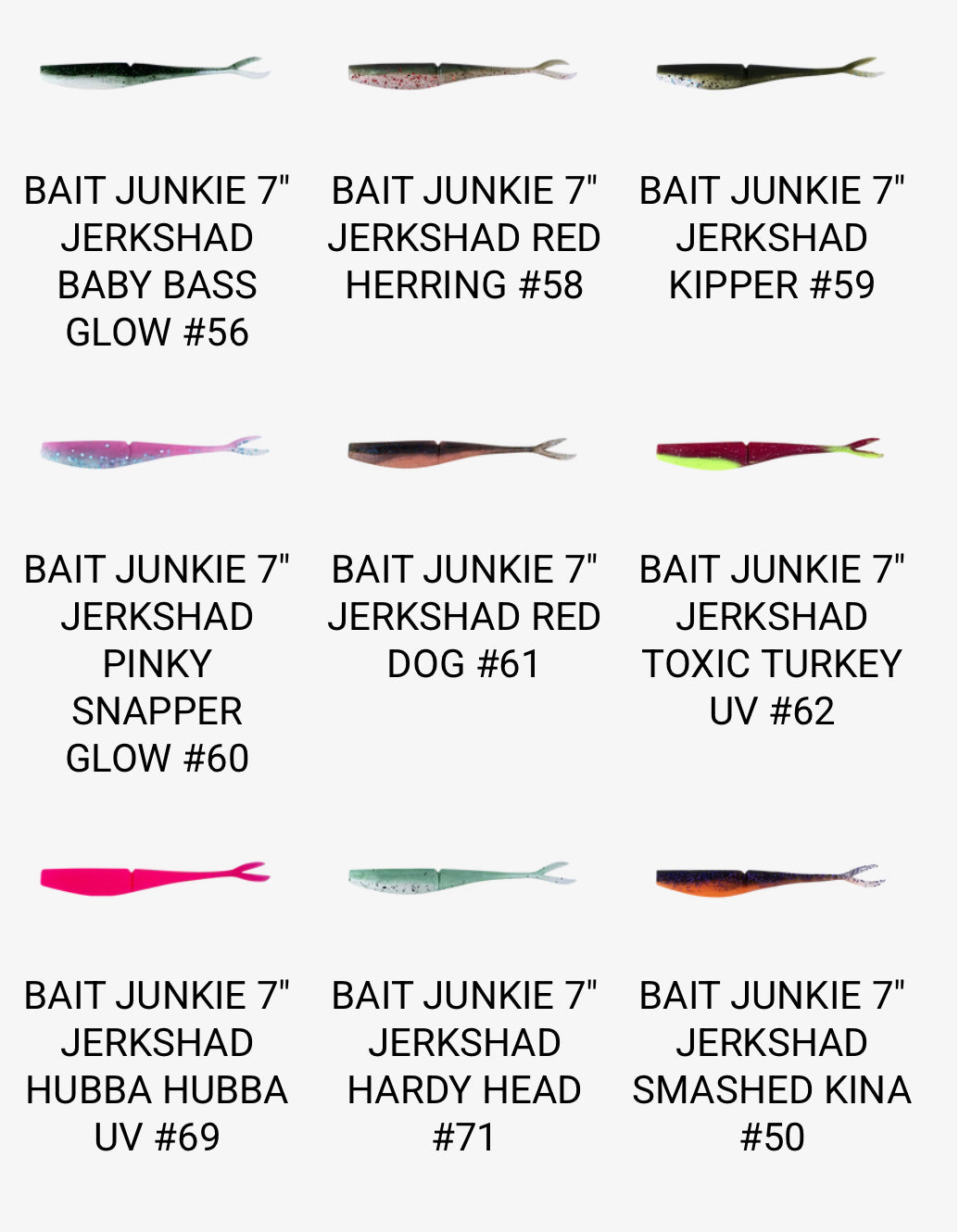 Bait Junkie 7 Inch Jerk Shad