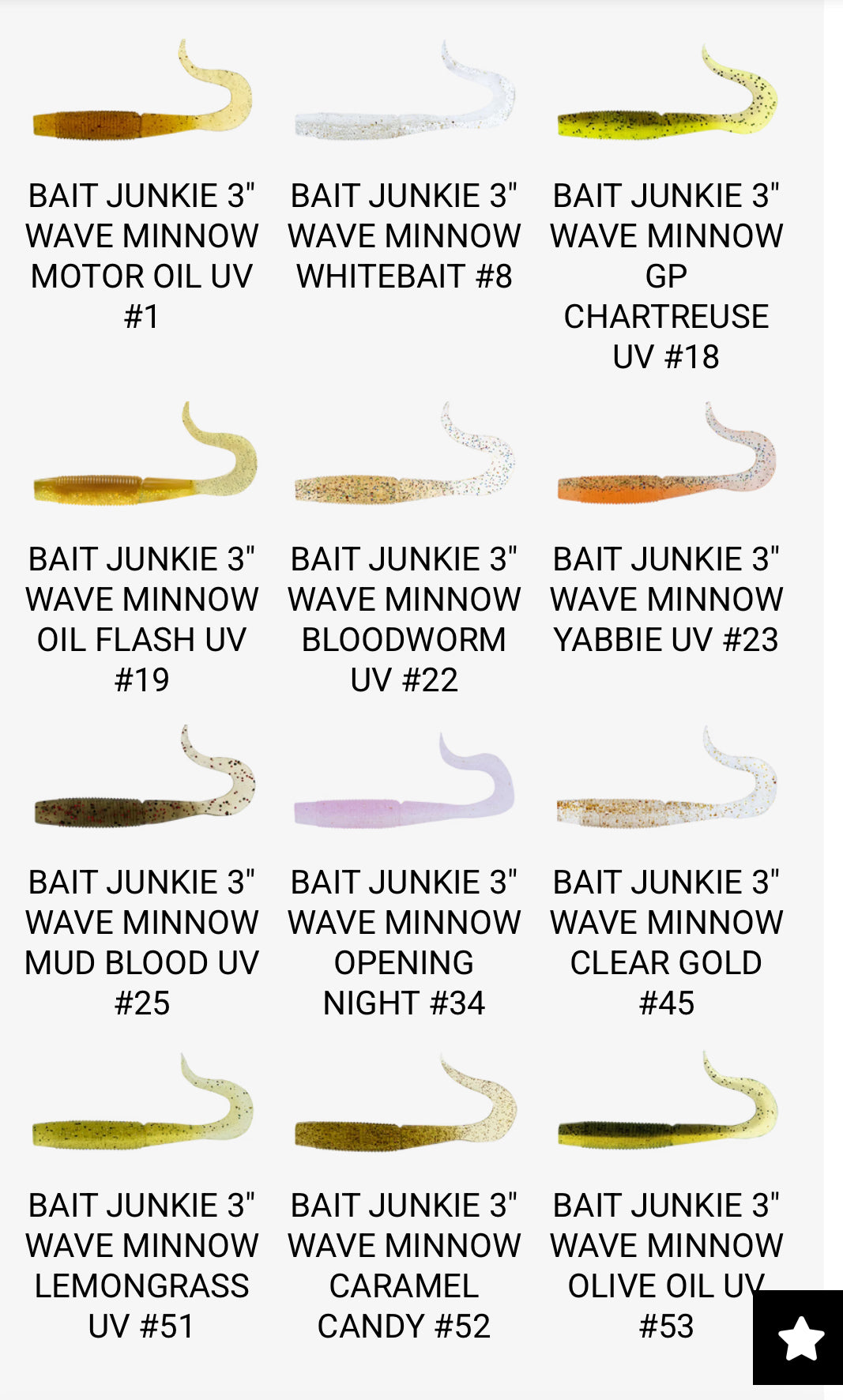Bait Junkie 3 Inch Wave Minnow