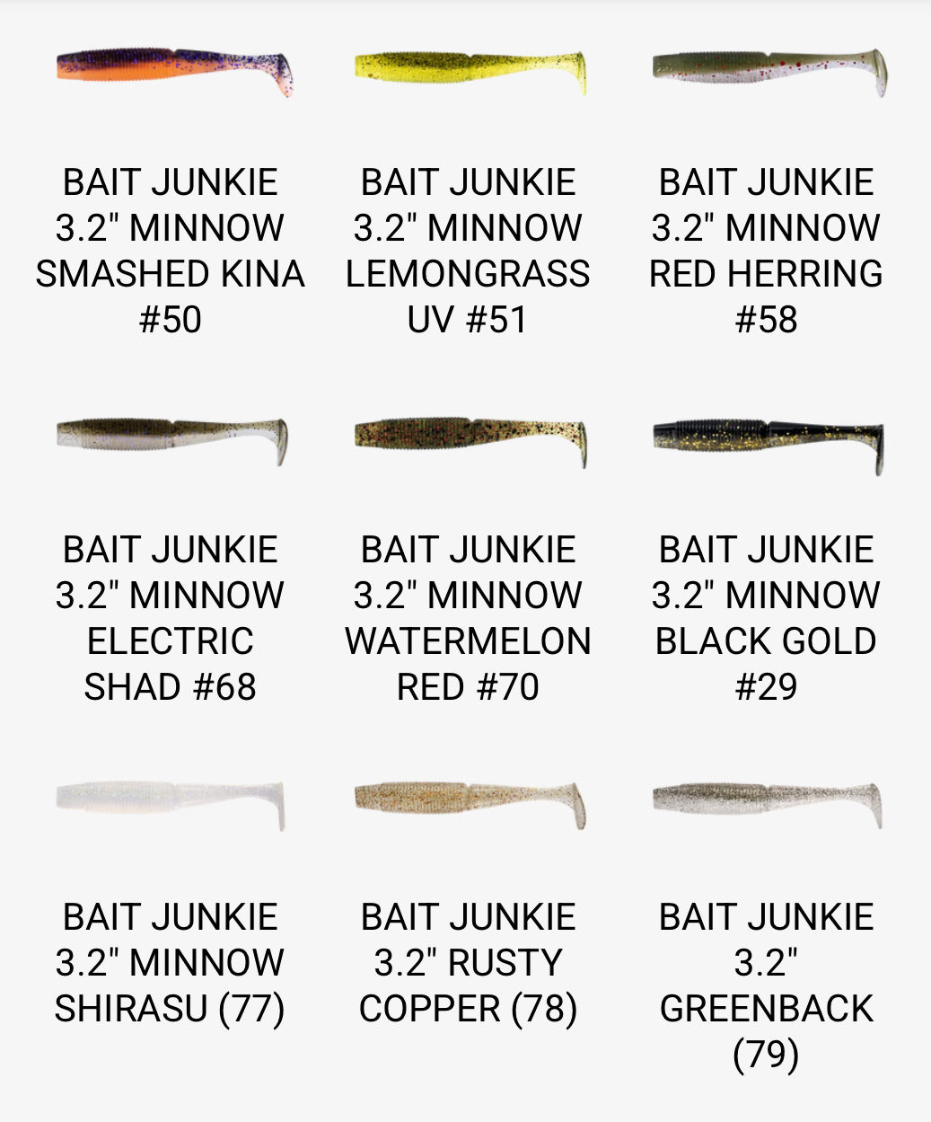 Bait Junkie Minnow 3.2 Inch