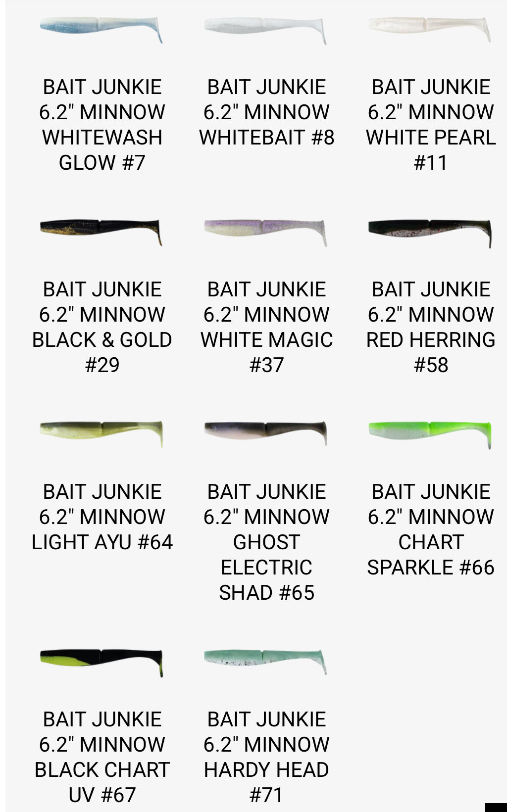Bait Junkie Minnow 6.2 Inch