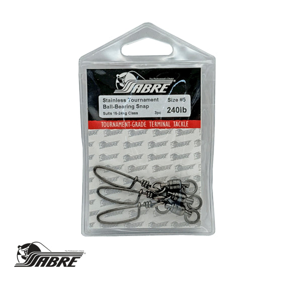 SABRE SS TOURNAMENT BALL-BEARING SNAP SWIVEL